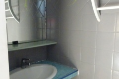 Douche et évier dans la chambre